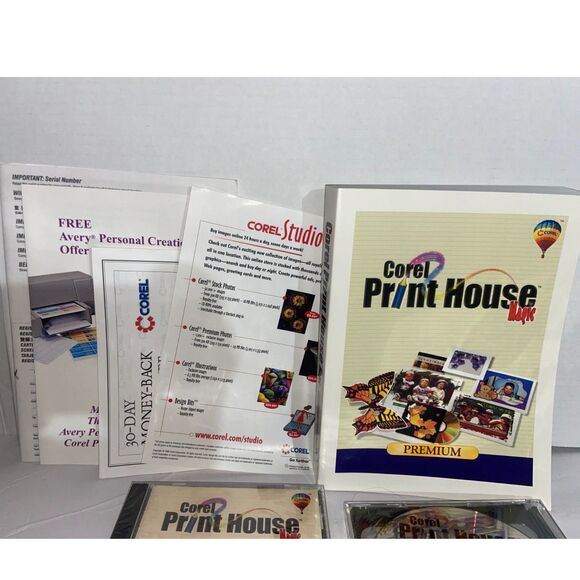 New Corel Print House Magic Premium v4.0 Big Box PC-CD Win 95/98, Sealed Discs! - Picture 6 of 10